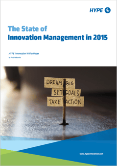 cover page of the report named the state of innovation management in 2015